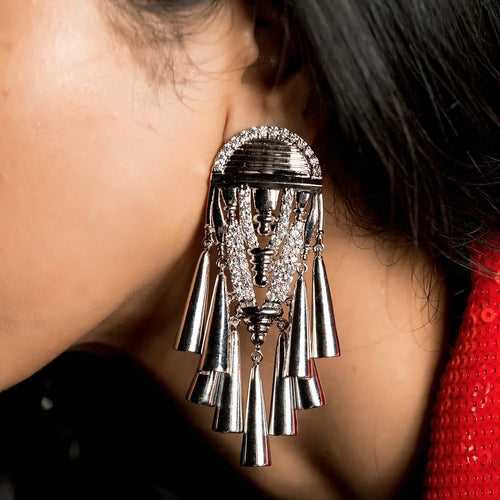 Shikhara Earrings In Silver