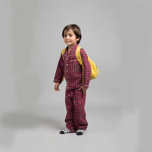 Stellina Twill Check PJ Set -Toddler Boy