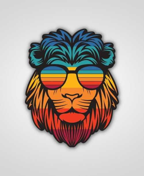 Trippy Simba Sticker