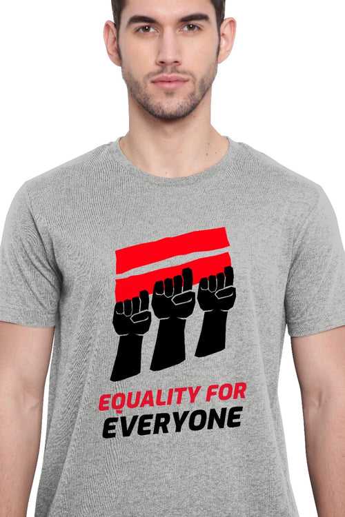 Poomer Printed T-Shirt Equality - Grey Melange