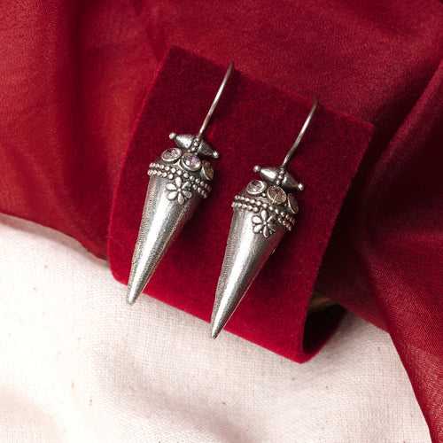 Teejh Indu Silver Oxidised Earrings