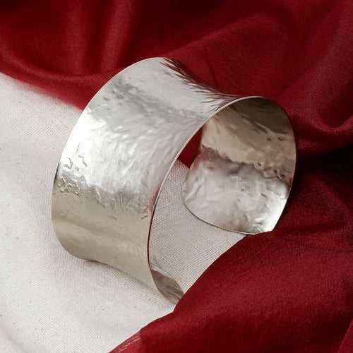 Teejh Darsala Silver Oxidised Cuff Bracelet