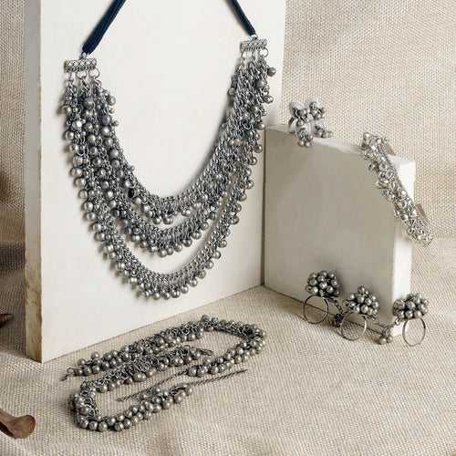 Teejh Kamboja Oxidised Silver Jewellery Gift Set