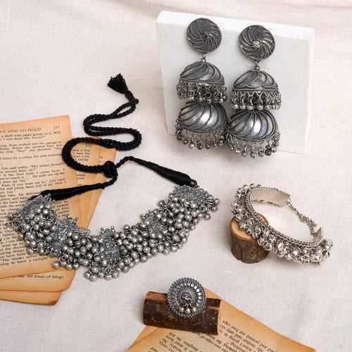 Teejh Chittor Oxidised Silver Jewellery Gift Set