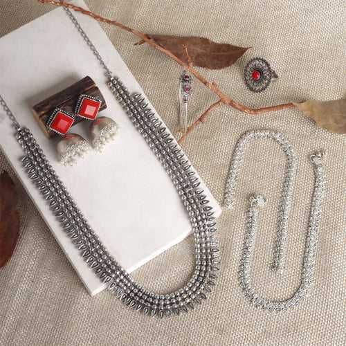 Teejh Kanyakumari Oxidised Silver Jewellery Gift Set