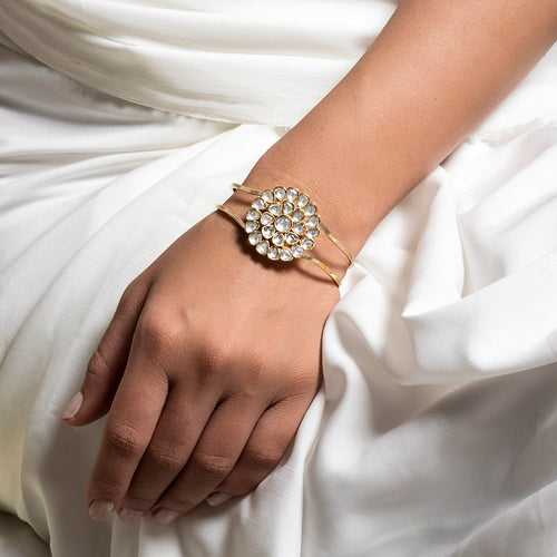 Teejh Niruja Pearl and Polki Bracelet