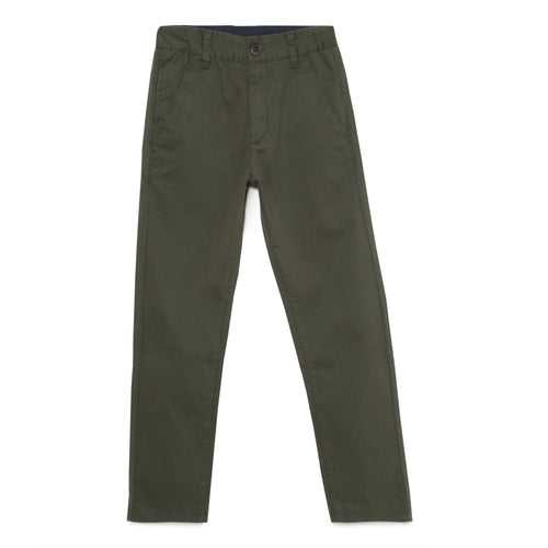 Kid boys Olive Skinny Twill Pant