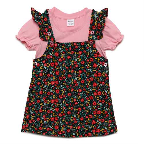 Baby Girls Dress With Inner T-Shirt (2pcs Set)