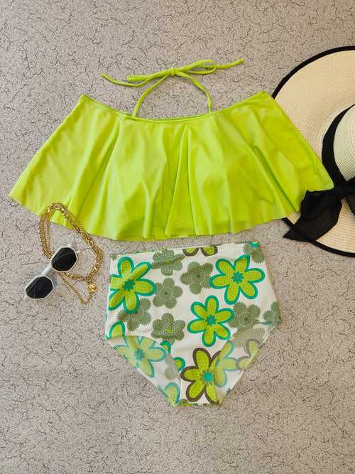 Flowy Green Swimwear