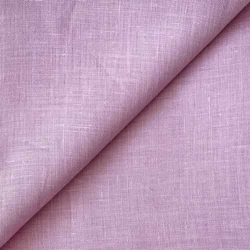 Dusty Lilac Plain Premium 60 Lea Pure Linen Shirting Fabric (Width 58 Inches)