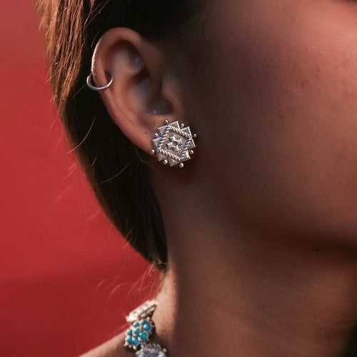 RatnaShakha Silver Earrings by MOHA