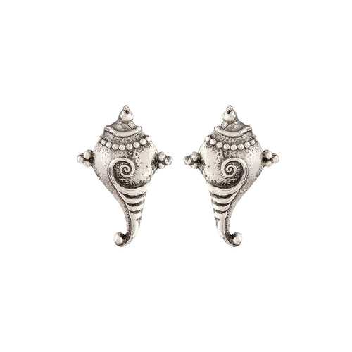 Shankha Silver Earrings by MOHA