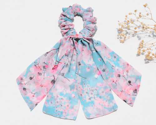 Cherry Blossom - Short tail Scrunchie