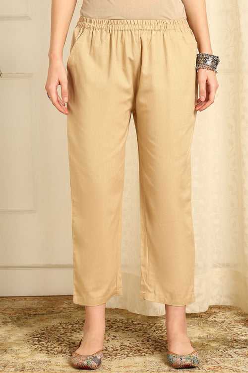 Beige Flax Farsi Pants