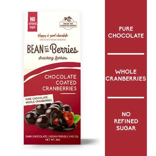 Bean To Berries - Chocolate Coated Cranberries