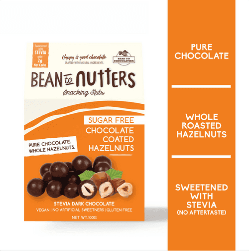 Bean To Nutters -  Sugar Free Chocolate Coated Hazelnuts