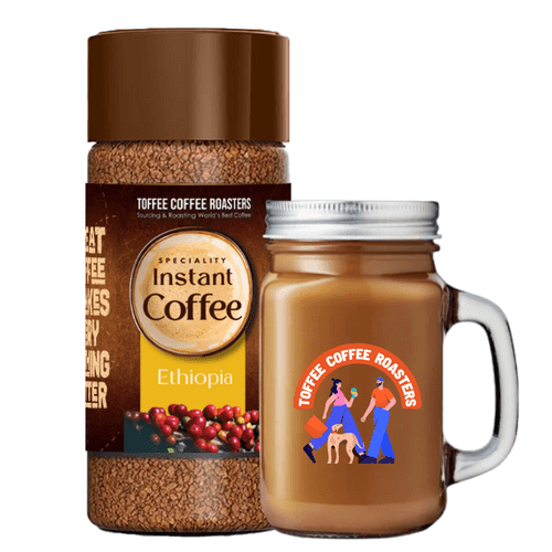 Ethiopia Speciality Instant Coffee | Free Mason Jar