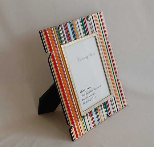 Multi stripe Enamel Photoframe