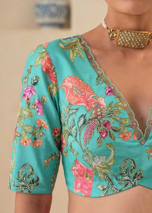 Fiza Blouse - Turquoise