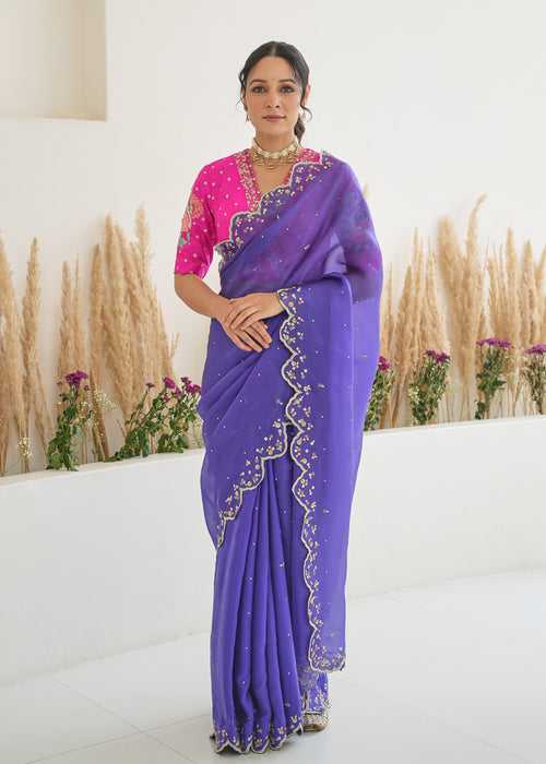 Nargis Saree - Royal Purple