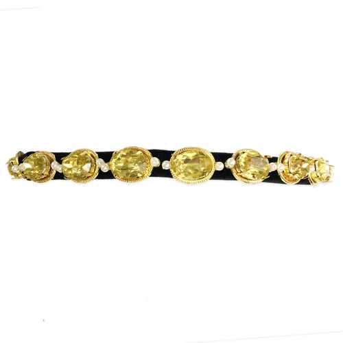 Gold Plated Jonquil pearl Hairband