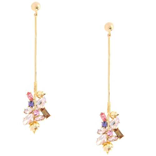 Inflorescence Flower Vinifera Trellis  Stick Earrings