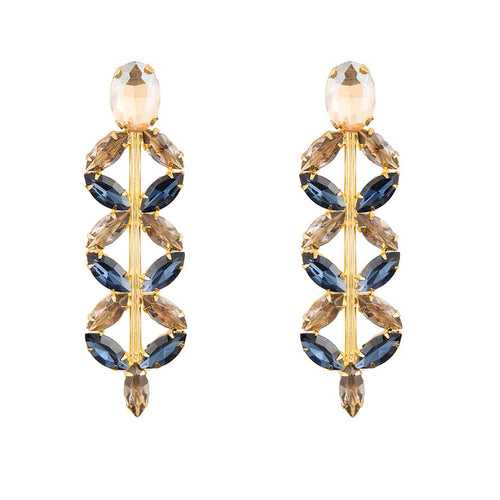 Raballi Blue Geomtric Earring