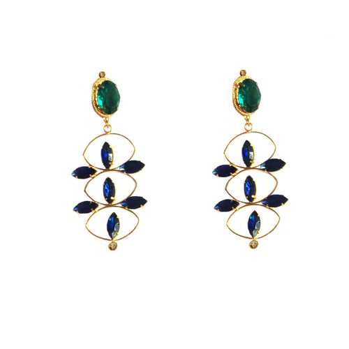 Olence Blue Lotus Earrings