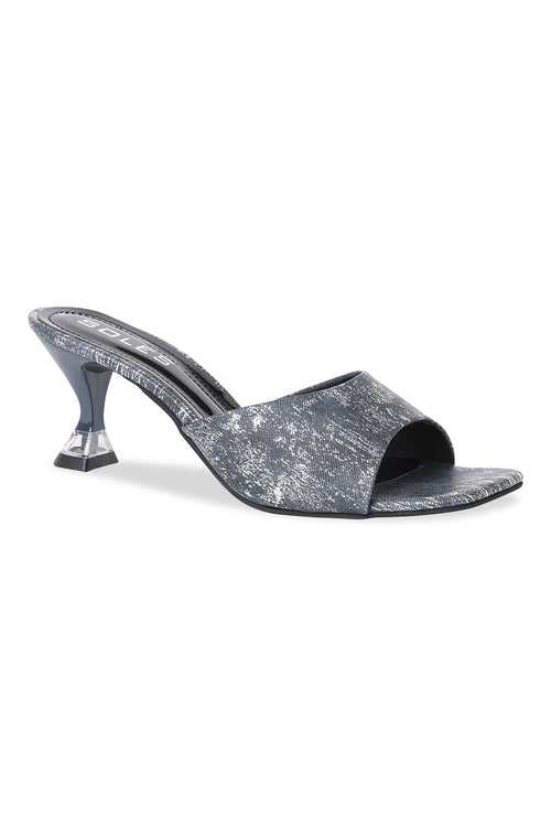 SOLES Front Strap Glass Heels