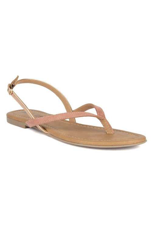 SOLES Pretty Pink Flat Sandals