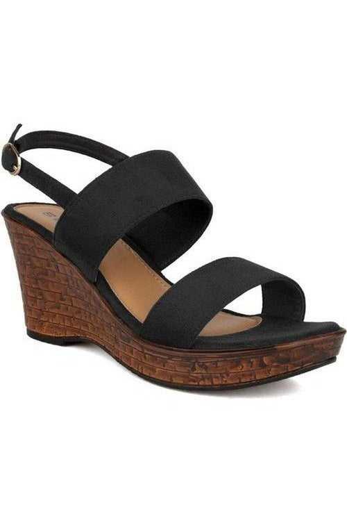 SOLES Black Wedges - Classic & Versatile Footwear