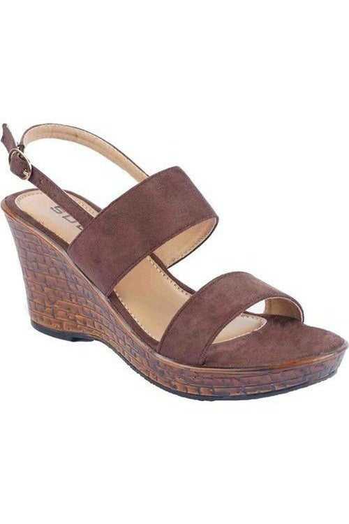 SOLES Brown Wedges - Earthy & Comfortable Footwear