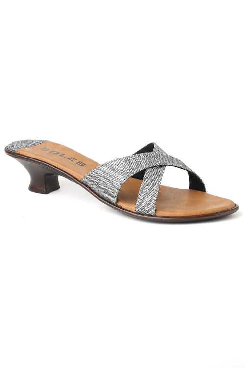 SOLES Metallic Heels - Shiny Elegance