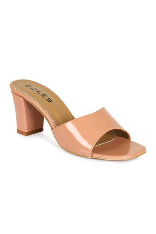 SOLES Pink Block Heels - Feminine & Stylish Footwear