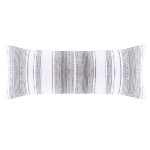 KOLI WHITE AND TAUPE LUMBAR CUSHION