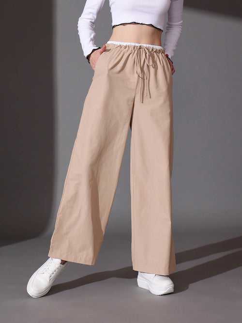 Contrast waist Trouser