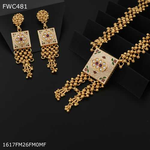 Freemen Cream color Handmade antique with earring for women - FWC481