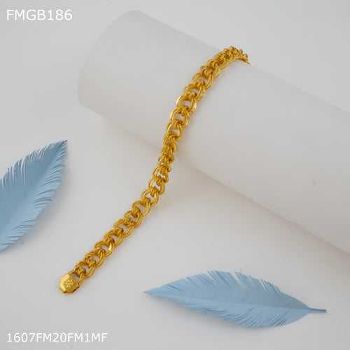 Freemen ring to ring gold plated bracelet for Men - FMGB186