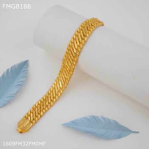 Freemen 1GM Two pokal gold plated bracelet for Men - FMGB188