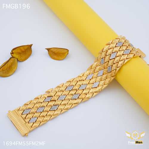 Freemen Modish five line Katli bracelet for Men - FMGB196