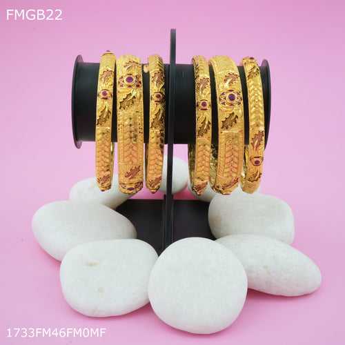 Freemen 1mg Six pic gold Bangles For Women - FWGB022