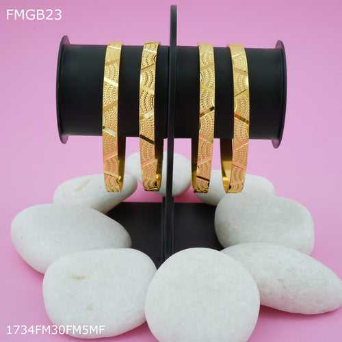 Freemen 1mg Four pic gold Bangles For Women - FWGB023