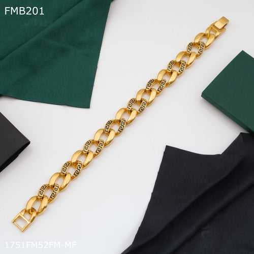Freemen golden ring to ring black Bracelet For Men - FMB201