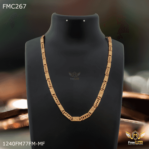 Freemen Nawabi biscit arro design golden chain For Men - FMC267