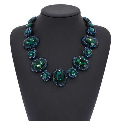 Aegte Emerald Shining Diva Statement Necklace