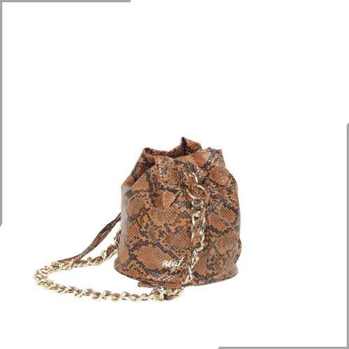 Aegte Potli Round Bag with Golden Convertible Chain Strap & Long Sling Carry Belt