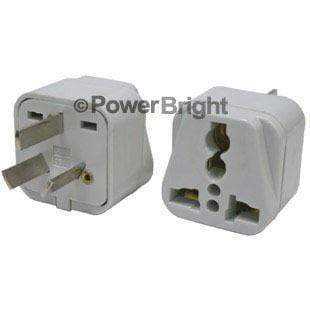 GS3 PowerBright Universal to Austrialia/China Grounded Plug Adapter