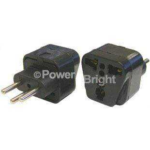 GS33 PowerBright Universal to 3-pin Swiss Grounded Plug Adapter
