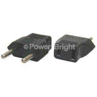 GS9 PowerBright Flat Input to 2 Round Pin Plug Adapter
