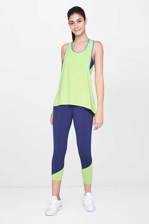 Lime Tank Top With Leggings